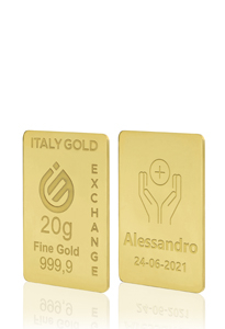 Lingotto Oro regalo per comunione 24 Kt da 20 gr. - Idea Regalo Eventi Celebrativi - IGE: Italy Gold Exchange